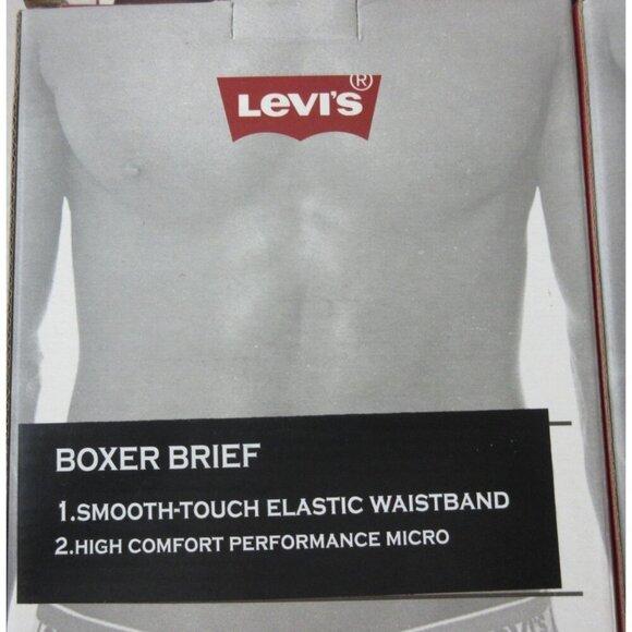 Levi's Men's Performance Microfiber 4 Pack Comfort Boxer Briefs Colors NIB - Picture 4 of 7